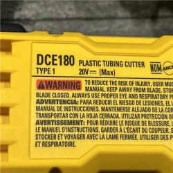 AS-IS DEWALT 20V MAX Cordless Plastic Tubing Cutter (Tool Only)