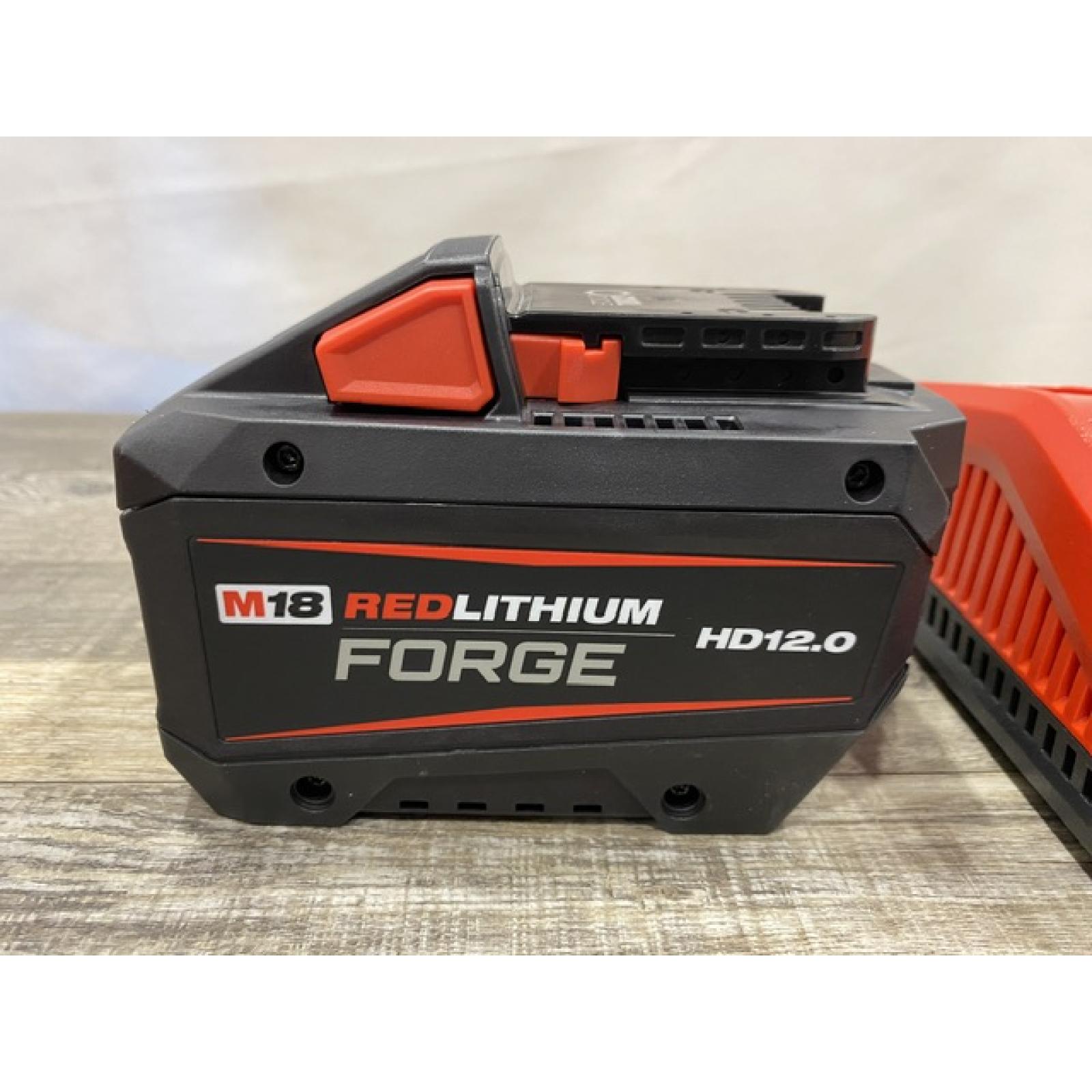 LIKE NEW - Milwaukee 18-Volt Lithium-Ion REDLITHIUM FORGE Starter Kit with 12.0Ah Battery and Charger