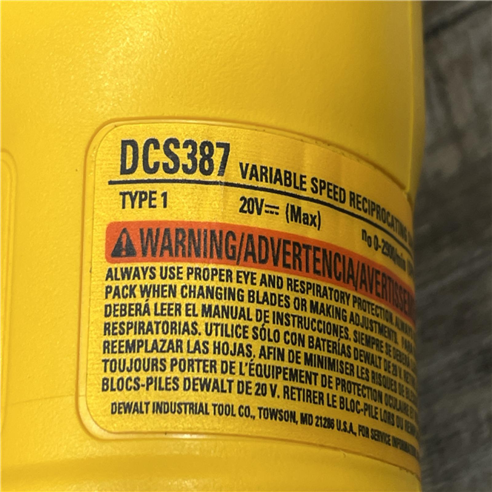 AS-IS DEWALT 20-Volt MAX Lithium-Ion Cordless Compact Reciprocating Saw Kit