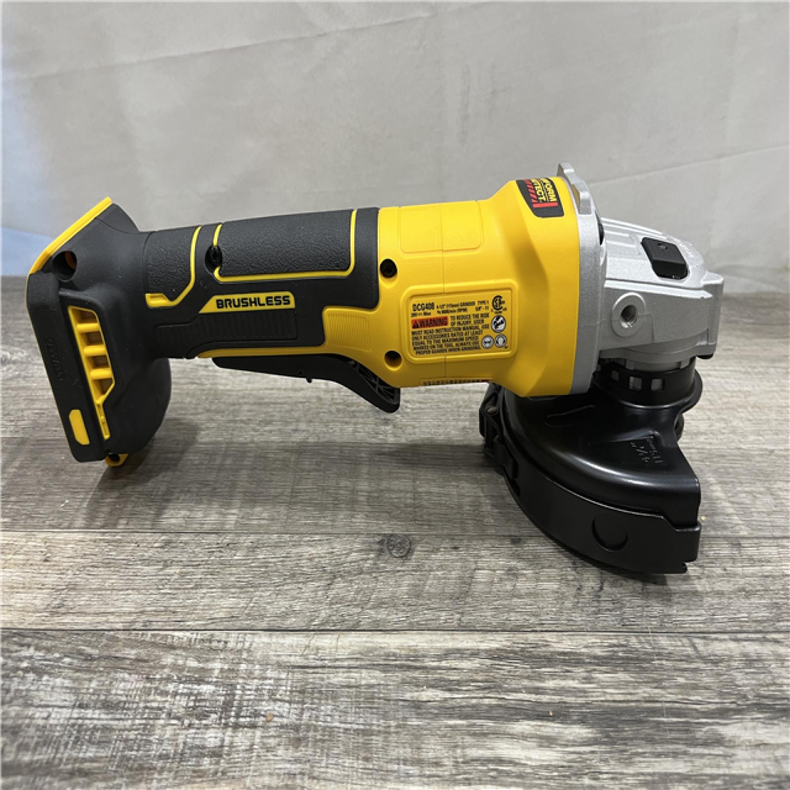 AS-IS DEWALT 20V MAX Cordless Brushless 4-1/2 in. Angle Grinder with Paddle Switch (Tool Only)