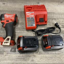 AS-IS Milwaukee FUEL 18V Lithium-Ion Brushless Cordless 1/4 in. Hex Impact Driver Kit
