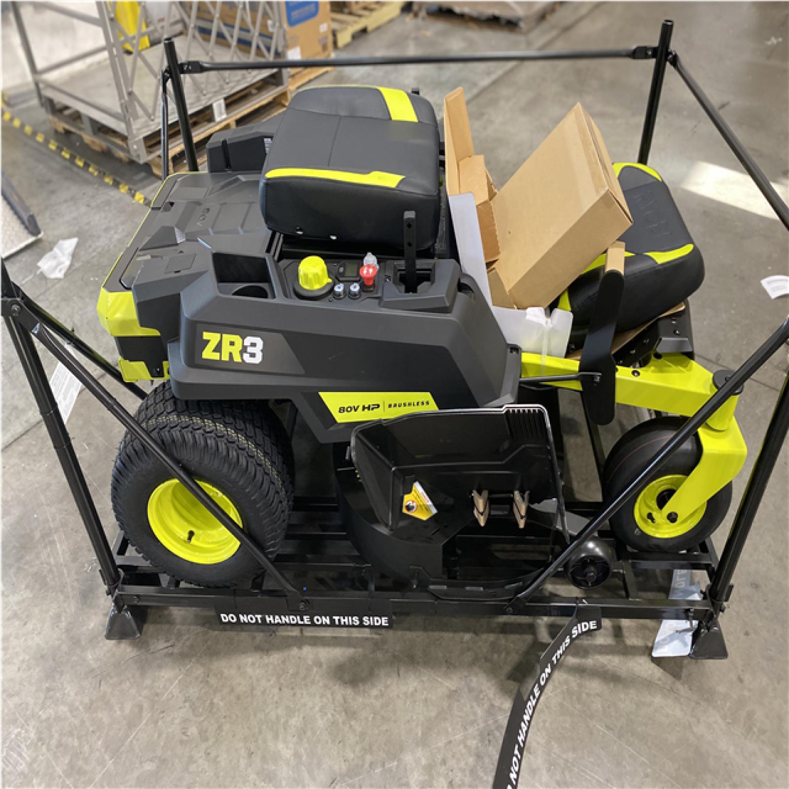 DALLAS LOCATION-RYOBI ZR3 80V HP Brushless Battery Cordless Electric 42 in. Zero Turn Riding Lawn Mower with (2) 14.0 Ah Batteries and Charger