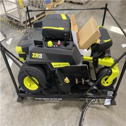 DALLAS LOCATION-RYOBI ZR3 80V HP Brushless Battery Cordless Electric 42 in. Zero Turn Riding Lawn Mower with (2) 14.0 Ah Batteries and Charger
