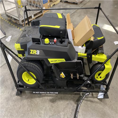 DALLAS LOCATION-RYOBI ZR3 80V HP Brushless Battery Cordless Electric 42 in. Zero Turn Riding Lawn Mower with (2) 14.0 Ah Batteries and Charger
