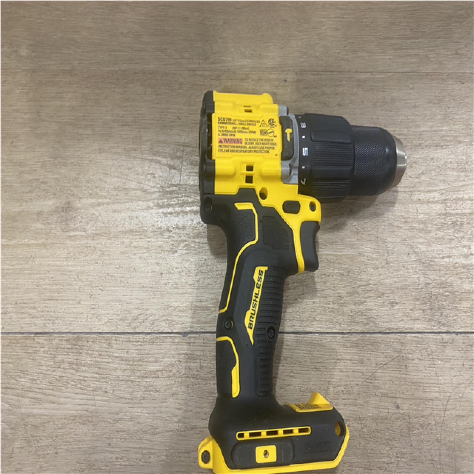 AS-IS DEWALT ATOMIC 20-Volt MAX Brushless Cordless 1/2 in. Hammer Drill (Tool-Only)