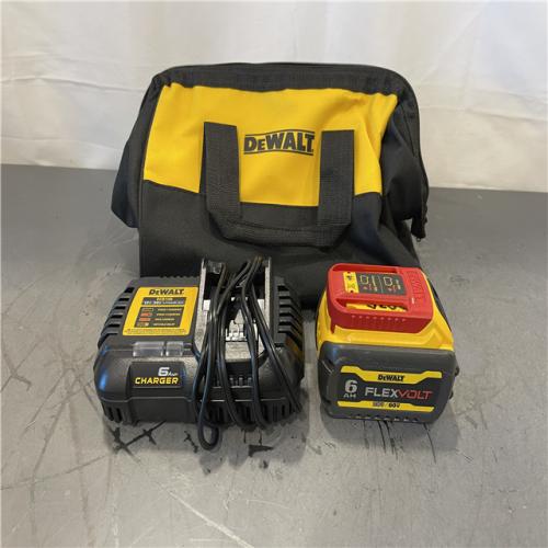 AS-IS - DEWALT FLEXVOLT 20V/60V MAX Lithium-Ion 6.0Ah Battery Pack with 6 Amp Output Charger