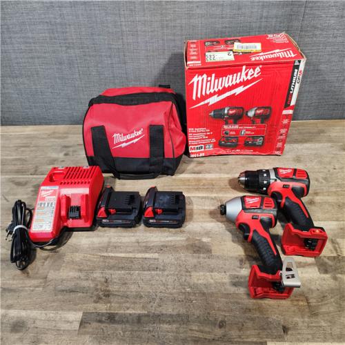HOUSTON LOCATION - AS-IS Milwaukee 18V Cordless Brushed 2-Tool Drill/Driver and Impact Driver Kit