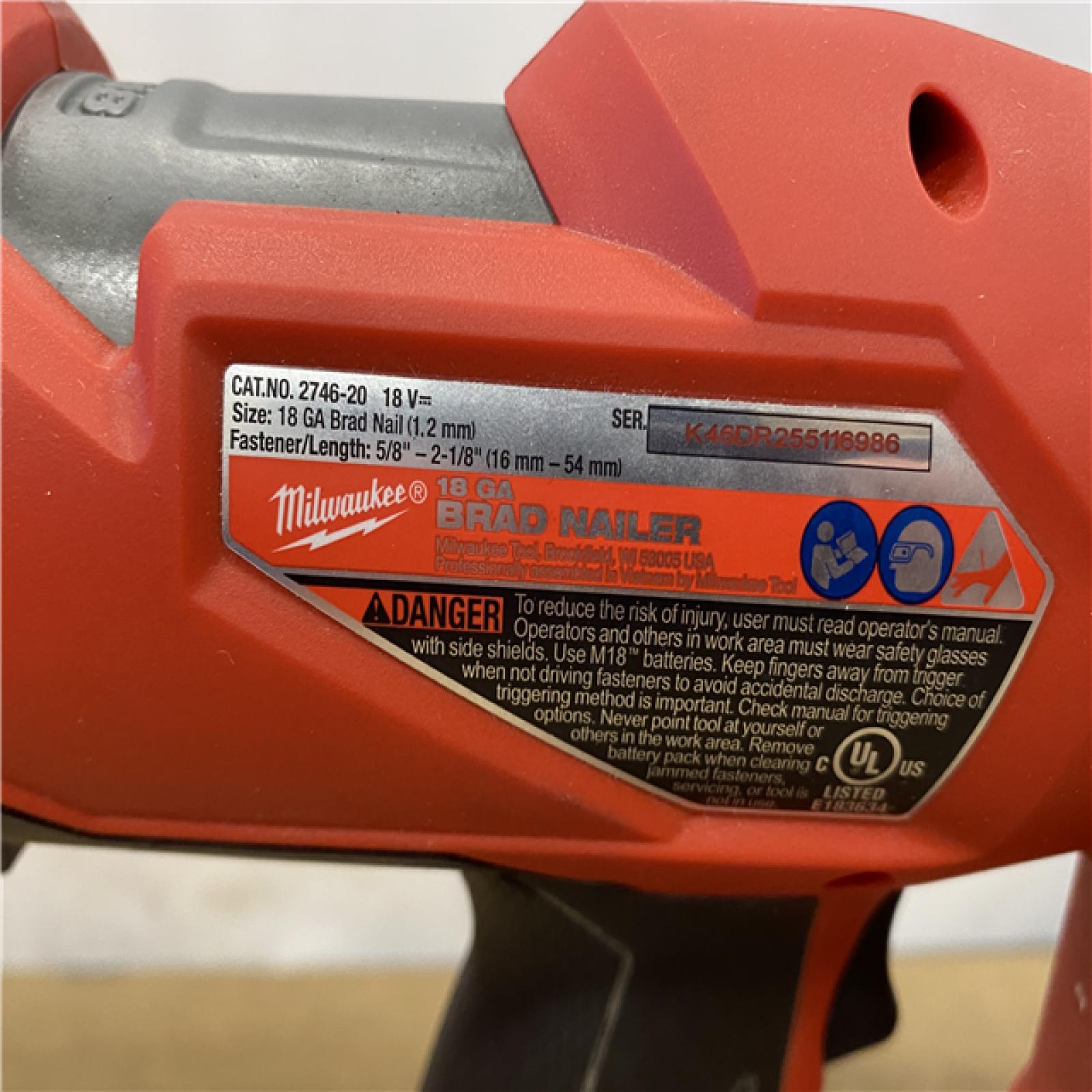 AS-IS Milwaukee FUEL 12-Volt Lithium-Ion Brushless Cordless 18-Gauge 1-1/2 in. Compact Brad Nailer (Tool-Only)