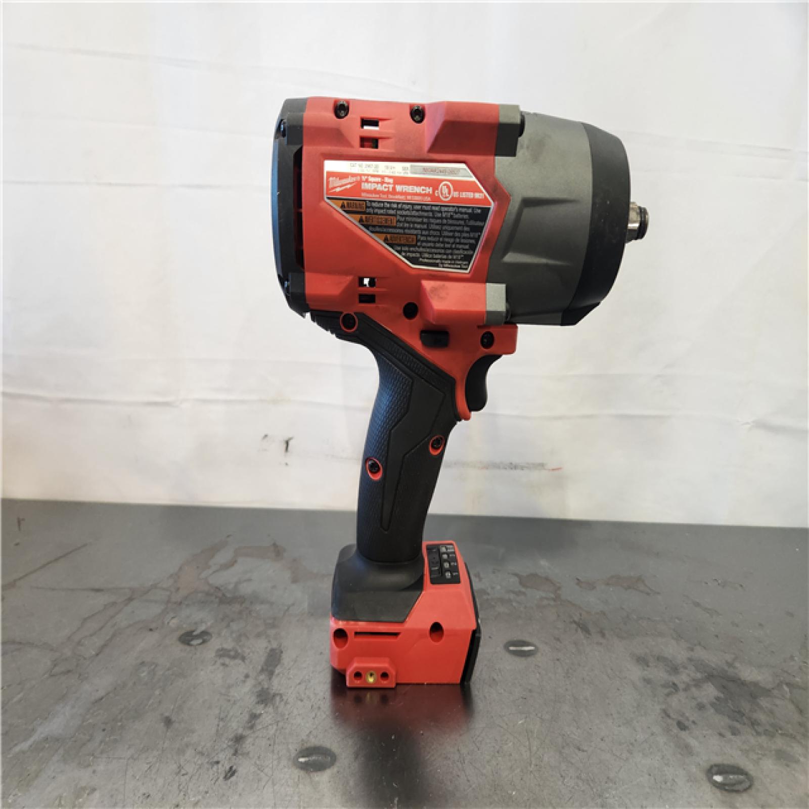AS-IS- Milwaukee FUEL 18V Lithium-Ion Brushless Cordless 1/2 in. Impact Wrench with Friction Ring (Tool-Only)