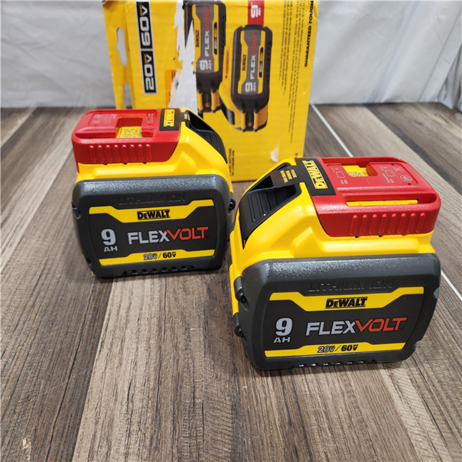 AS-IS  DEWALT FLEXVOLT 20-Volt /60-Volt MAX Lithium-Ion 9.0Ah Battery (2-Pack)