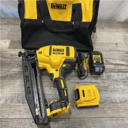 AS-IS DEWALT 20V MAX XR 16-Gauge Electric Cordless Angled Finishing Nailer Kit