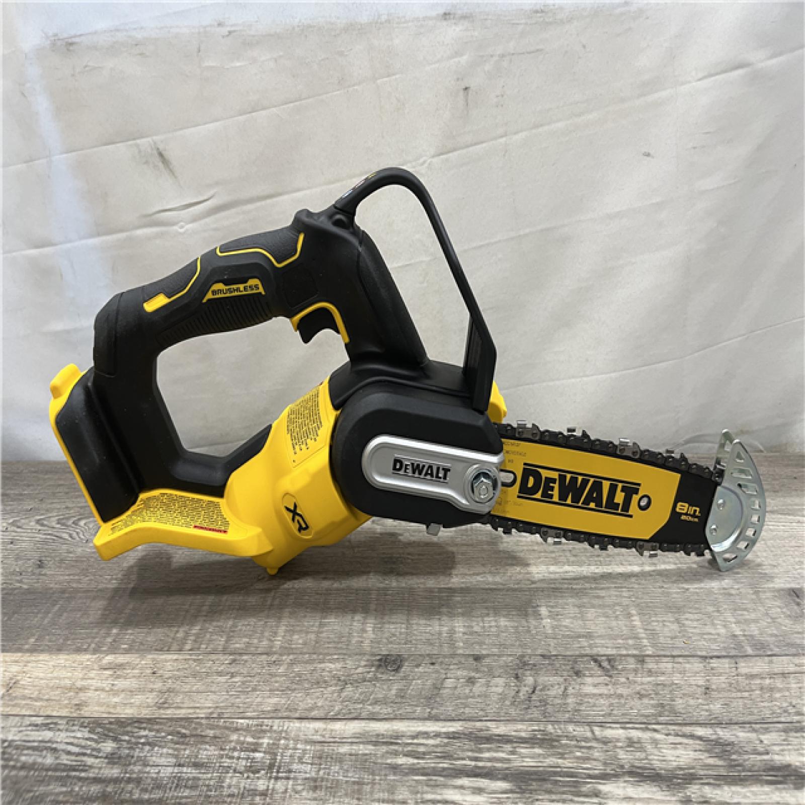 AS-IS DEWALT 20V MAX 8 in. Brushless Cordless Battery Powered Pruning Chainsaw (Tool Only)