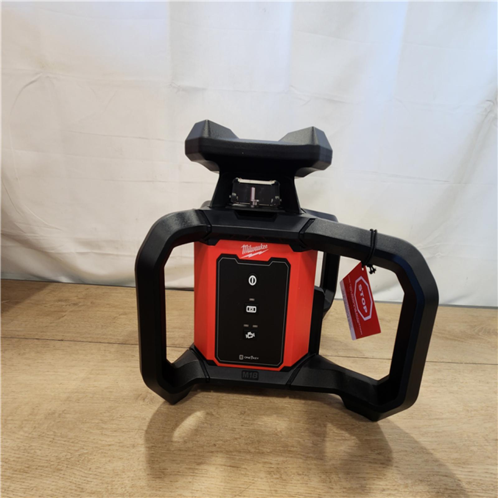 AS-IS- M18 2000 Ft. Red Exterior Rotary Laser Level Kit with Receiver and Receiver Clamp