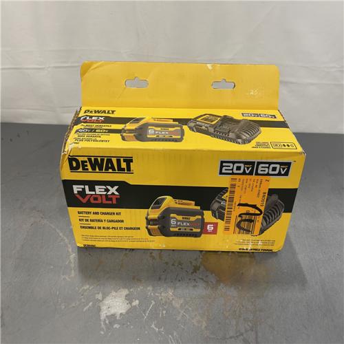New! - DEWALT FLEXVOLT 20V/60V MAX Lithium-Ion 6.0Ah Battery Pack with 6 Amp Output Charger