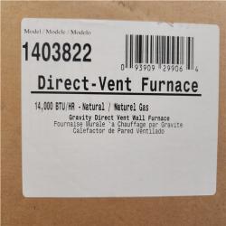 Phoenix NEW Williams Direct-Vent Gravity Wall Heater 14 000 BTUH  65% AFUE  Natural Gas Furnace