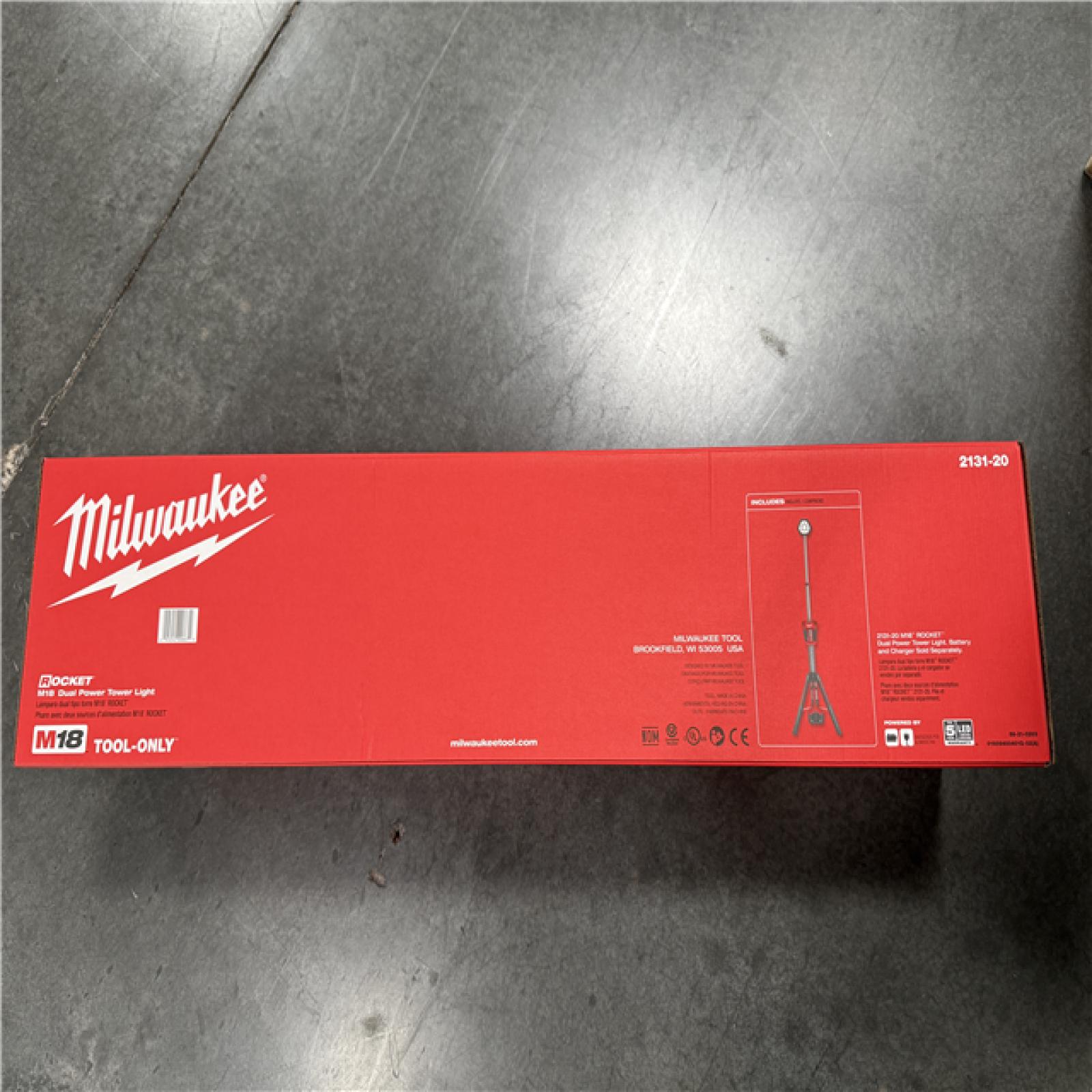 California NEW Sealed Box Milwaukee M18 Dual Power Tower Light (Tool Only)