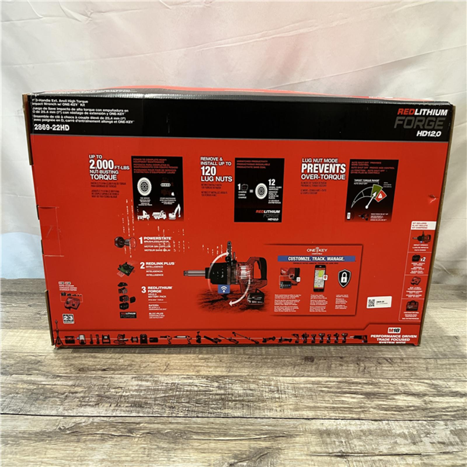 NEW - Milwaukee FUEL 18V Lithium-Ion Brushless Cordless 1 in. Impact Wrench Extended Reach D-Handle Kit