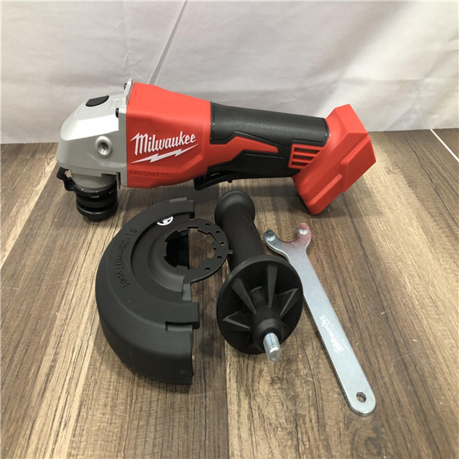 AS-IS Milwaukee 18V Lithium-Ion Brushless Cordless 4-1/2 in./5 in. Grinder w/Paddle Switch (Tool-Only)