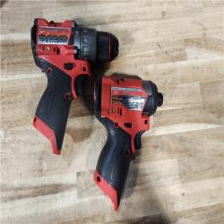 HOUSTON LOCATION - AS-IS Milwaukee FUEL 12-Volt Lithium-Ion Brushless Cordless Hammer Drill and Impact Driver Combo Kit