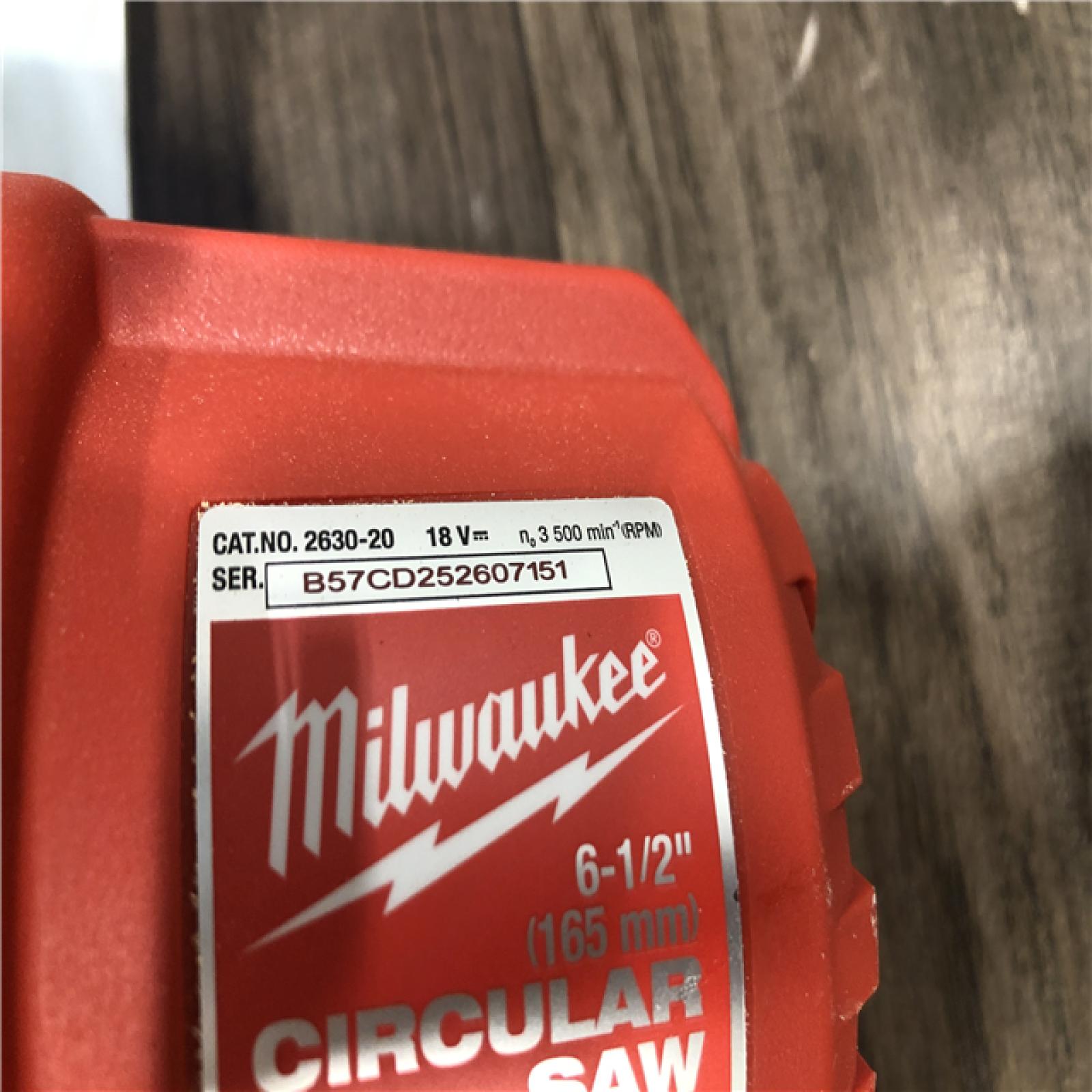 AS-IS Milwaukee 18V Lithium-Ion Cordless 6-1/2 in. Circular Saw (Tool-Only)