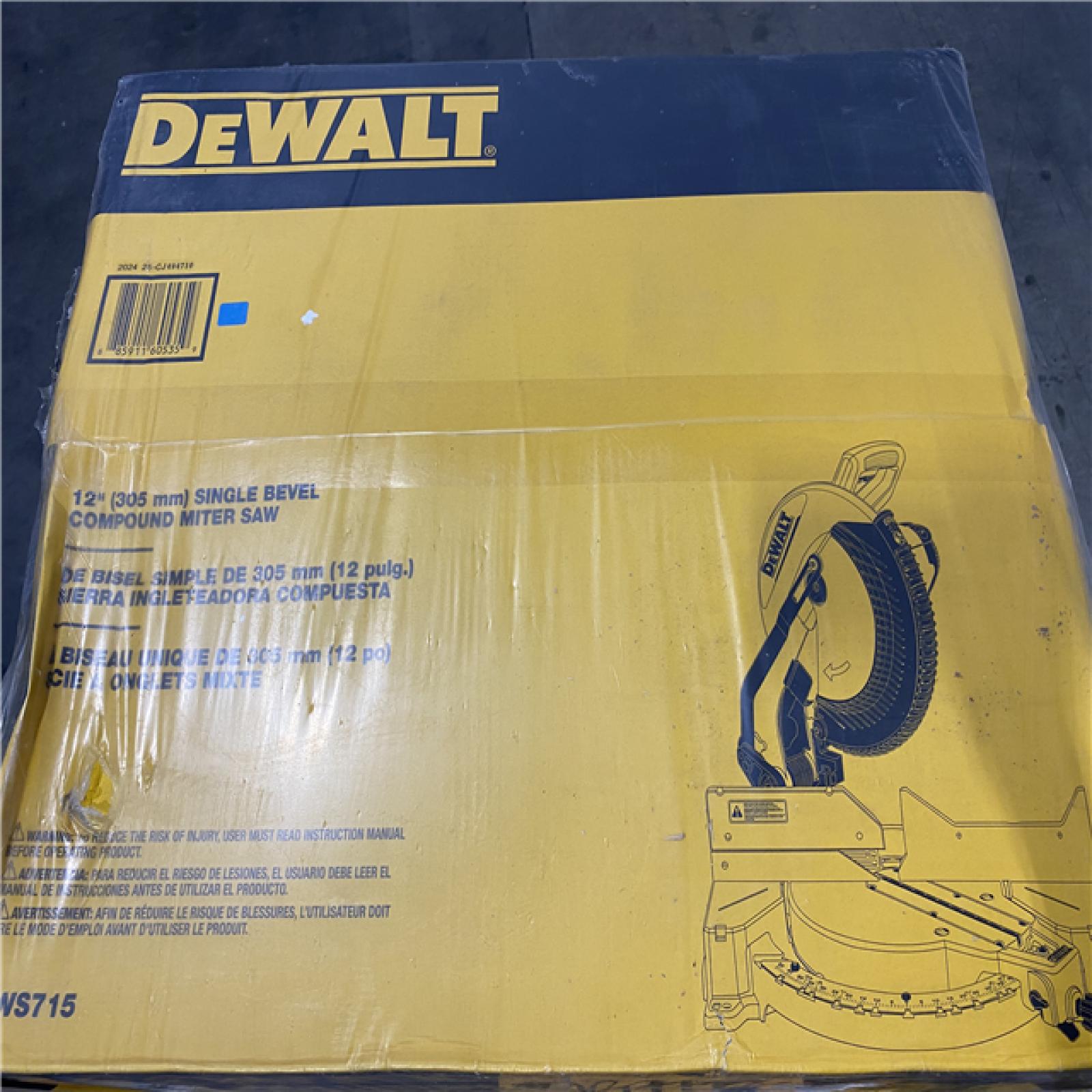 NEW- DeWalt 15 Amp Corded 12 in. Single Bevel Compound Miter Saw