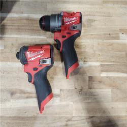 HOUSTON LOCATION - AS-IS Milwaukee  FUEL 12-Volt Lithium-Ion Brushless Cordless Hammer Drill and Impact Driver Combo Kit