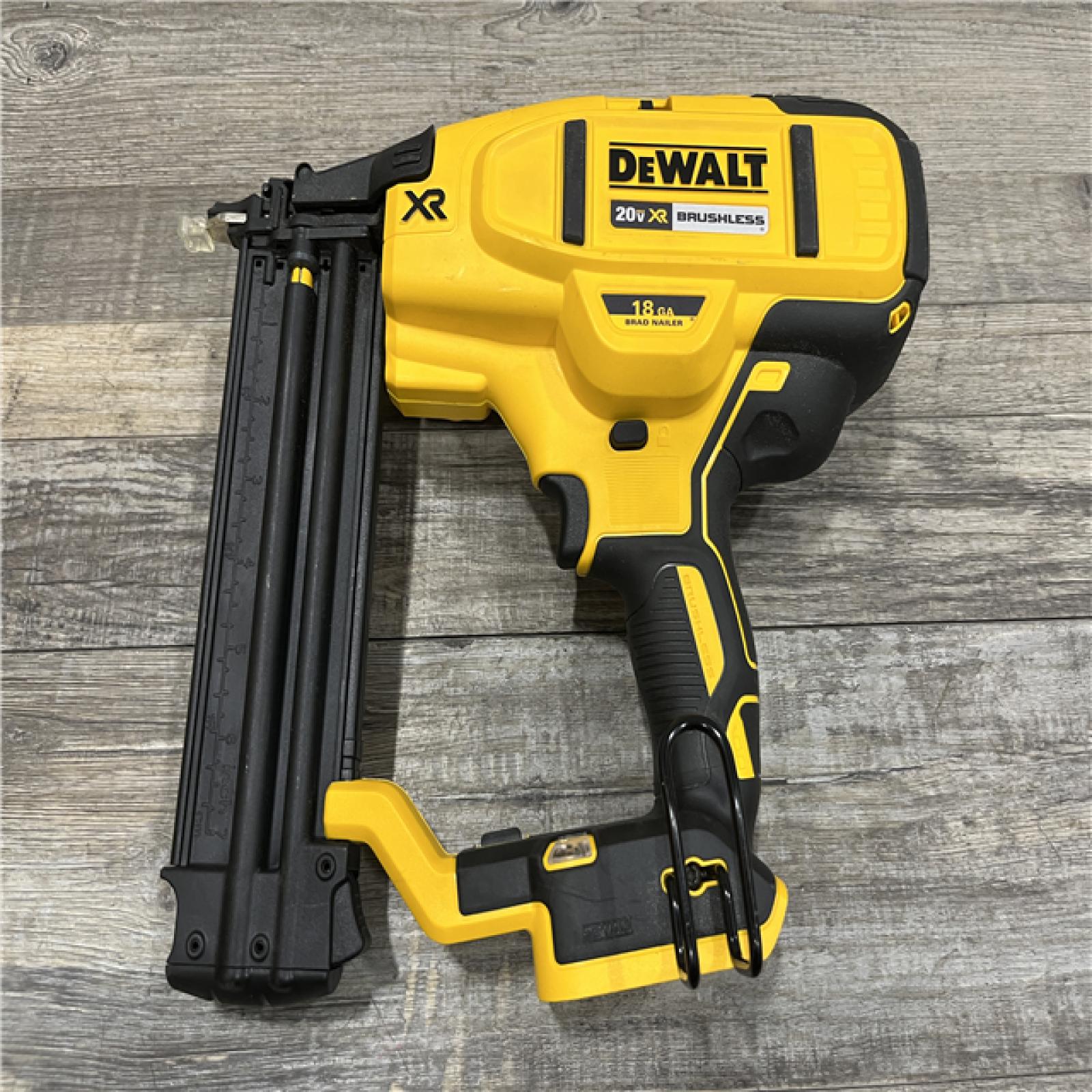 AS-IS DEWALT 20V MAX XR Lithium-Ion Electric Cordless 18-Gauge Brad Nailer (Tool Only)