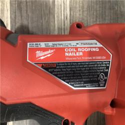 AS-IS Milwaukee FUEL 18-Volt Lithium-Ion Brushless Cordless Coil Roofing Nailer (Tool Only)