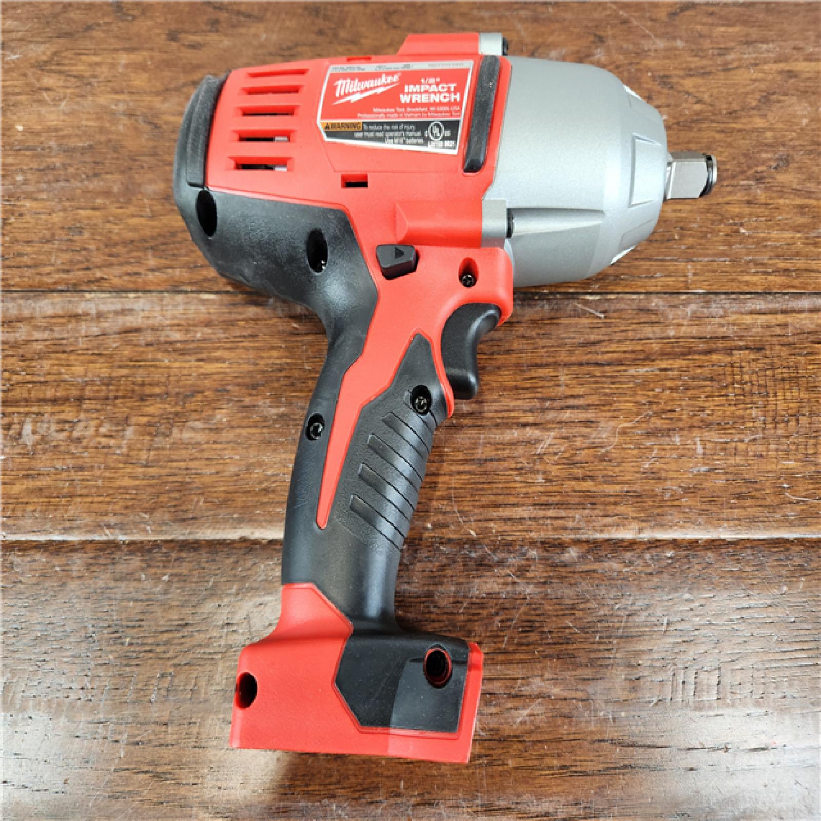 AS-IS Milwaukee M18 18V Lithium-Ion Cordless 1/2 in. Impact Wrench W/ Friction Ring (Tool-Only)