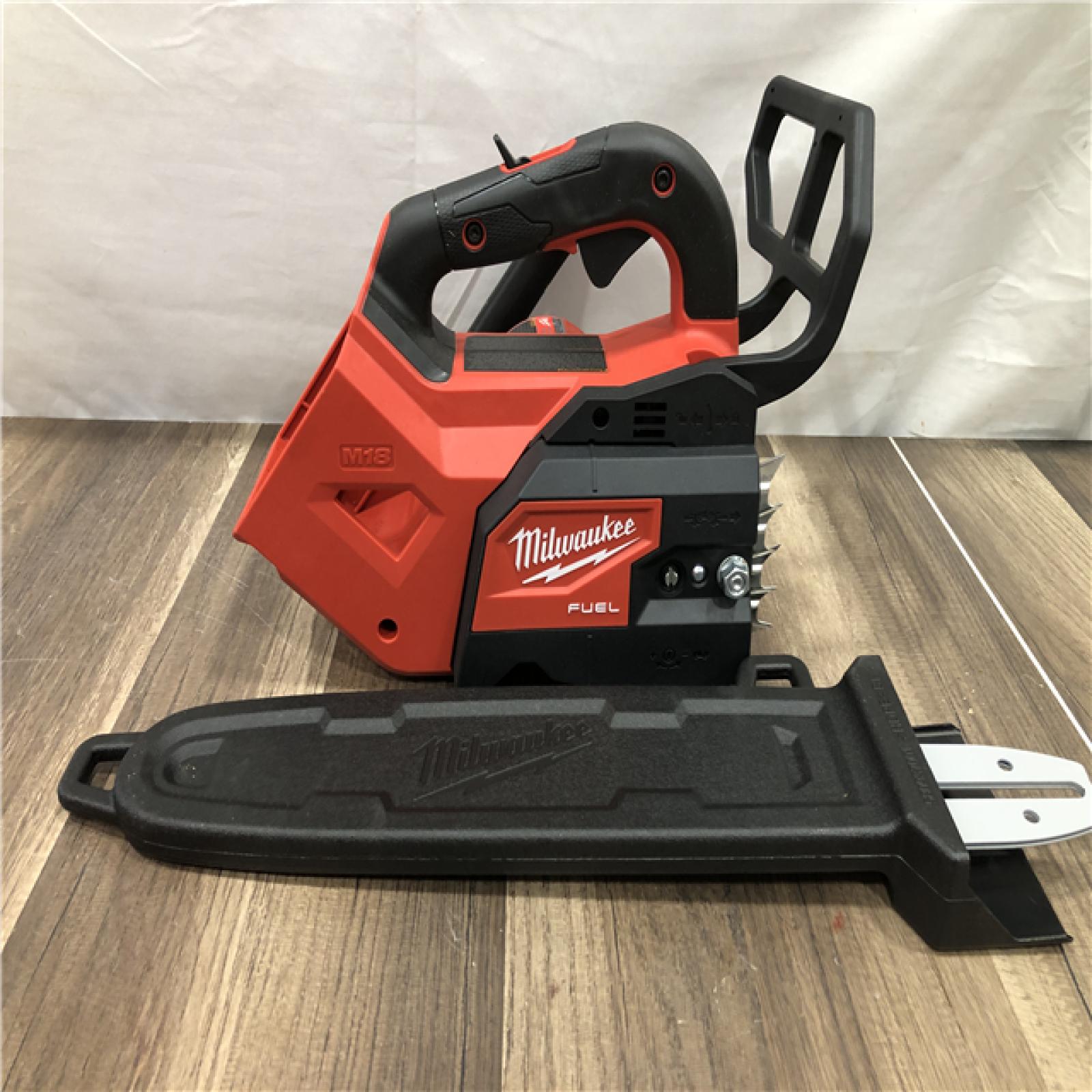 AS-IS Milwaukee FUEL 14 in. 18V Lithium-Ion Brushless Cordless Battery Top Handle Chainsaw (Tool Only)