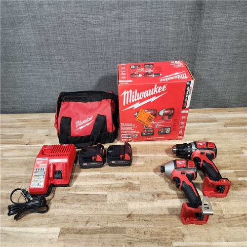 HOUSTON LOCATION - AS-IS Milwaukee 18V Lithium-Ion Cordless Drill Driver/Impact Driver Combo Kit