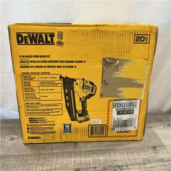 NEW - DEWALT 20V MAX XR 16-Gauge Electric Cordless Angled Finishing Nailer Kit