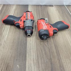 AS-IS Milwaukee 3497-22 12V Brushless Hammer Drill and Impact Driver Combo Kit