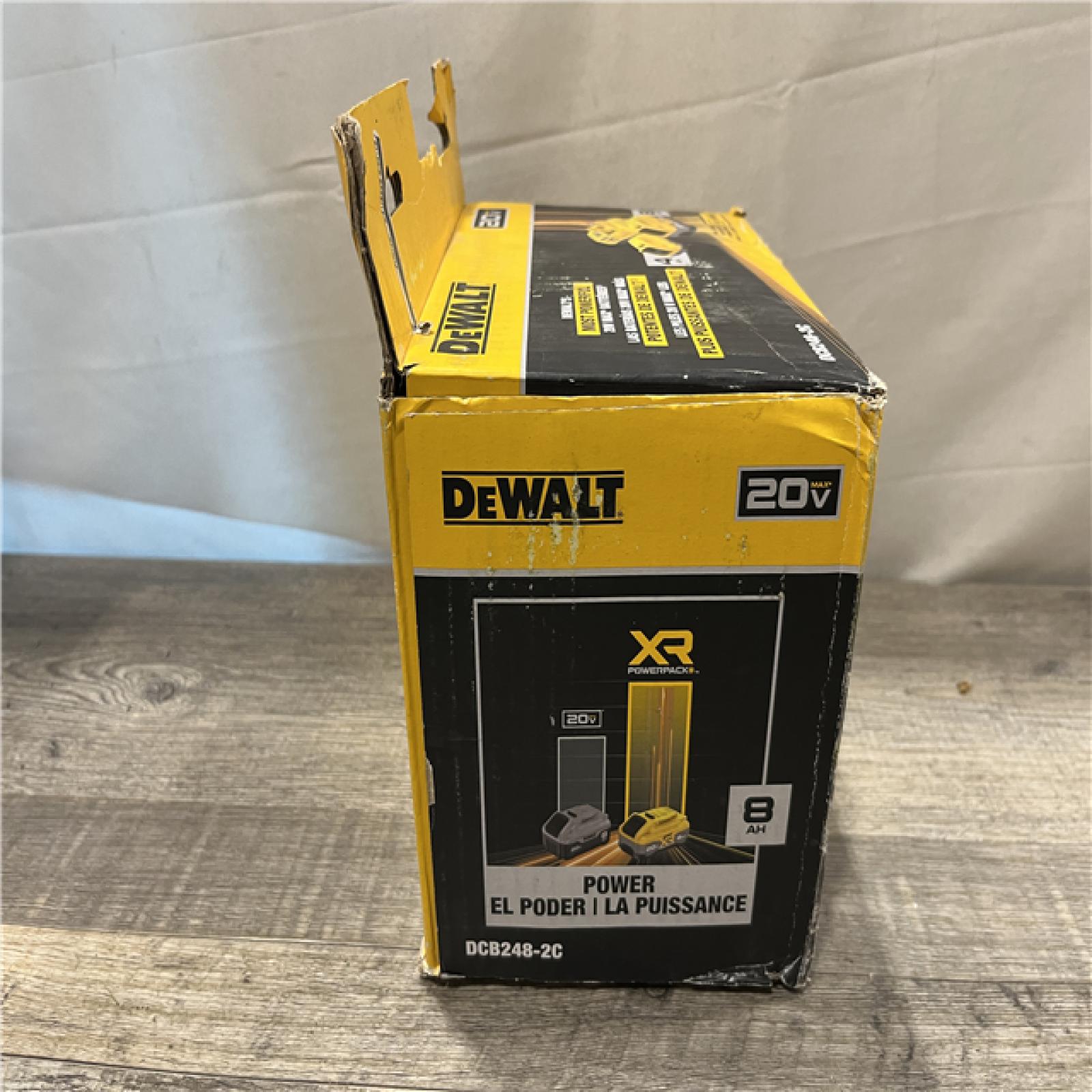 NEW - DEWALT 20V XR Lithium-Ion Starter Pack with 8.0 Ah and 4.0 Ah Battery Packs and Charger