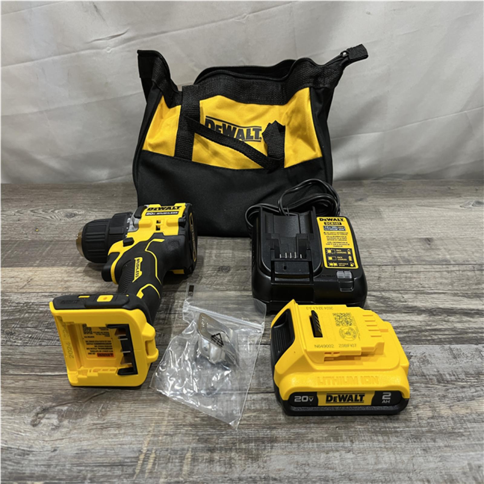 AS-IS DEWALT Atomic 20V Lithium-Ion Cordless Compact 1/2 in. Drill/Driver Kit