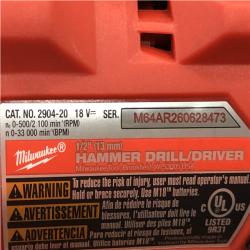 AS-IS Milwaukee FUEL 18V Lithium-Ion Brushless Cordless 1/2 in. Hammer Drill/Driver (Tool-Only)