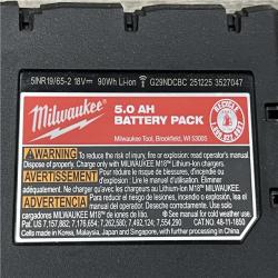 AS-IS Milwaukee 18-Volt Lithium-Ion XC Extended Capacity 5.0 Ah Battery Pack (2-Pack)