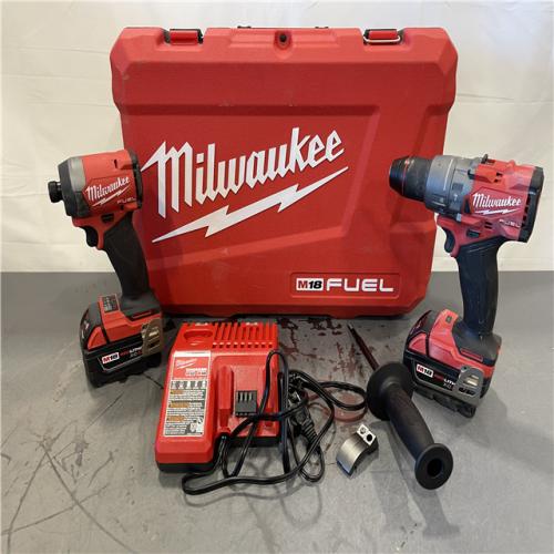 AS-IS - MILWAUKEE M18 FUEL 18V Lithium-Ion Brushless Cordless Hammer Drill and Impact Driver Combo Kit