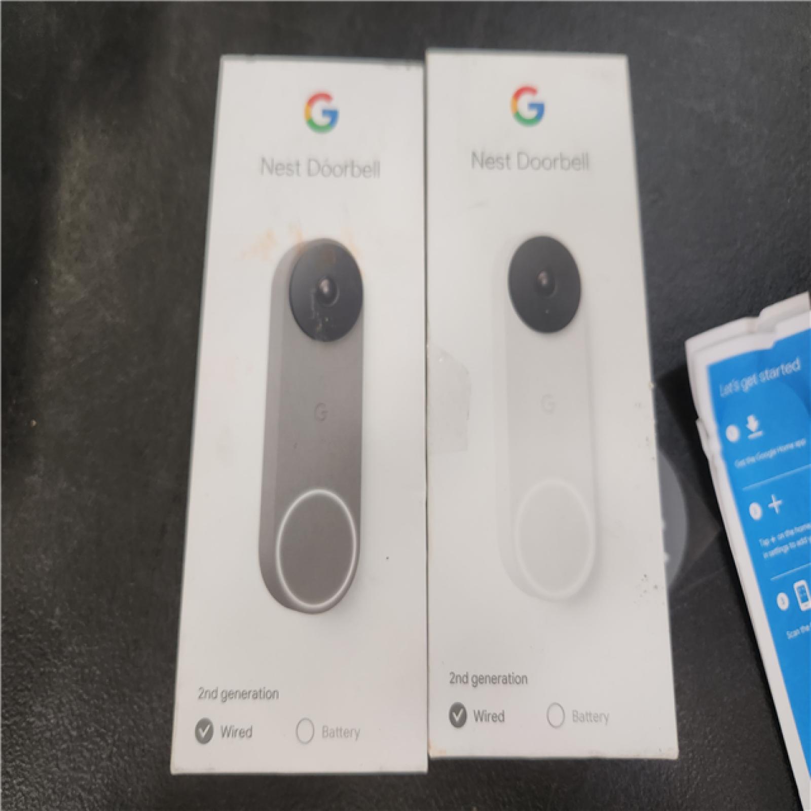 Phoenix AS-IS Google Nest Doorbell - Smart Wi-Fi Video Doorbell Camera - (2-Pack)