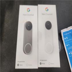 Phoenix AS-IS Google Nest Doorbell - Smart Wi-Fi Video Doorbell Camera - (2-Pack)