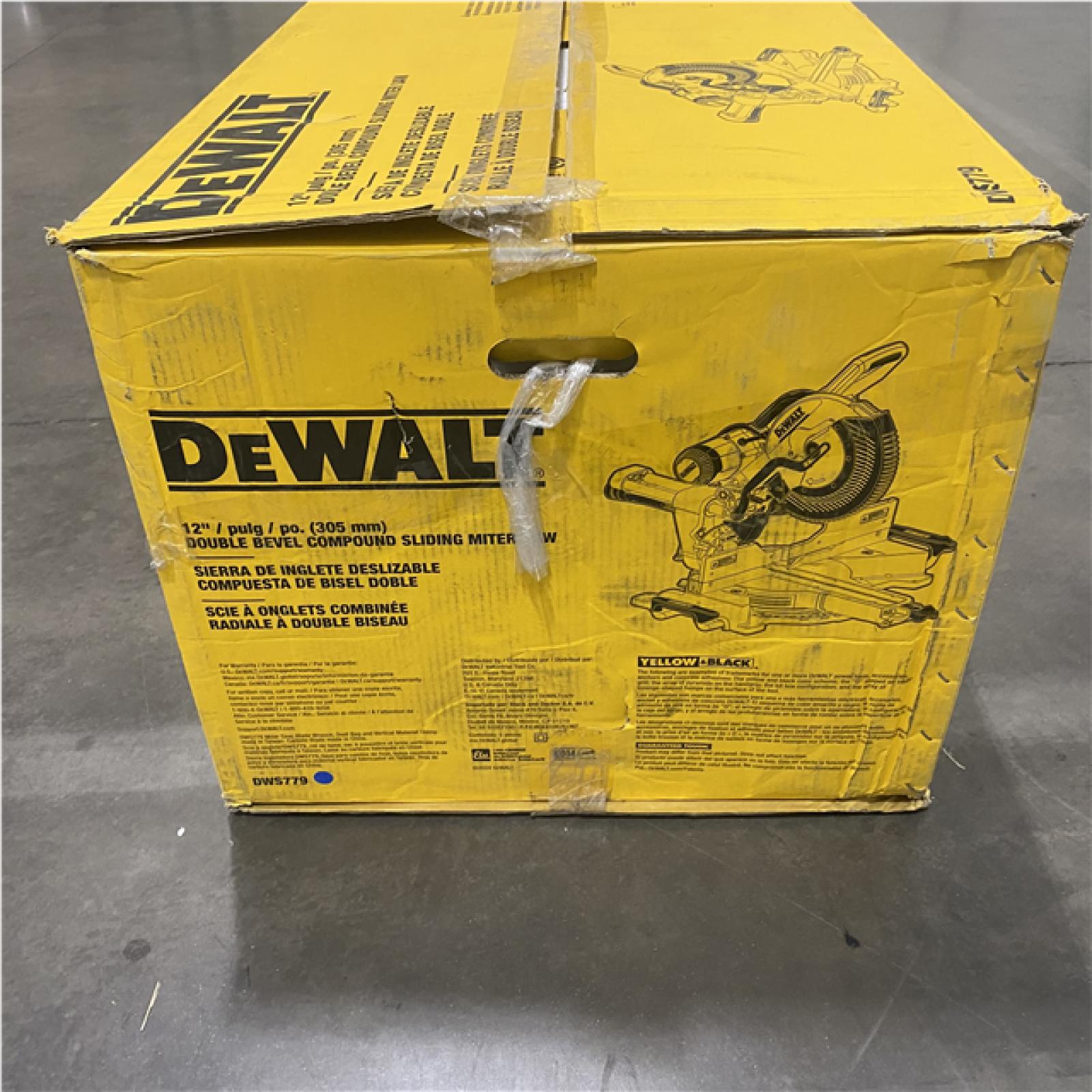 As-Is- DeWalt 15 Amps 12 in. Corded Dual-Bevel Sliding Compound Miter Saw