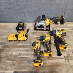 HOUSTON LOCATION - AS-IS DEWALT 4 TOOL COMBO KIT W/ (2) BATTERY & CHARGER