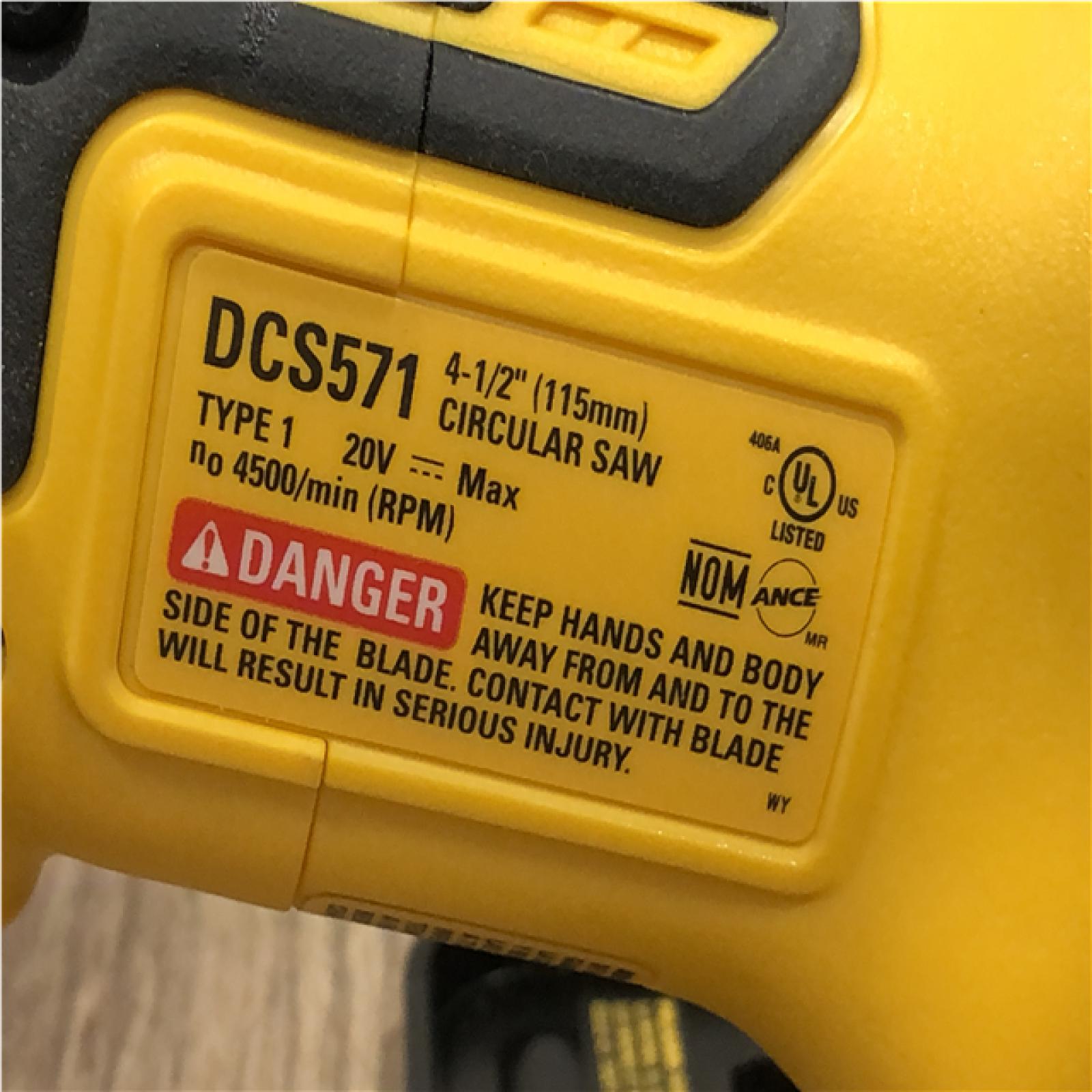 AS-IS DEWALT ATOMIC 20V MAX Cordless Brushless 4-1/2 in. Circular Saw (Tool Only)