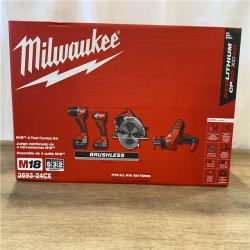 NEW! Milwaukee 18-Volt Lithium-Ion Brushless Cordless (4-Tool) Combo Kit