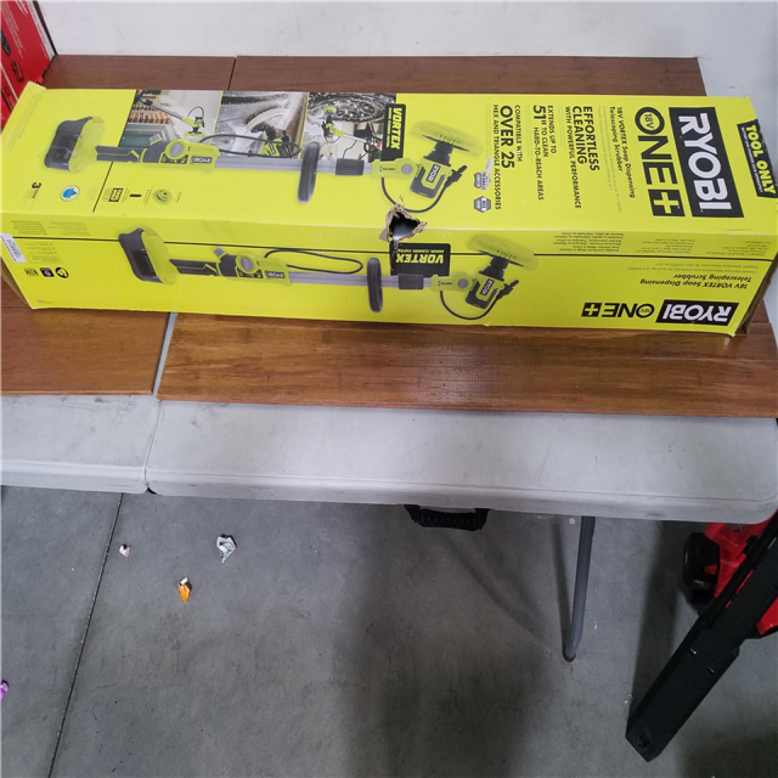 California NEW Ryobi One+ 18V Vortex Soap Dispensing Telescoping Scrubber (Tool Only)