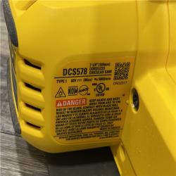 AS-IS DEWALT FLEXVOLT 60V MAX Cordless Brushless 7-1/4 in. Circular Saw with Brake (Tool Only)