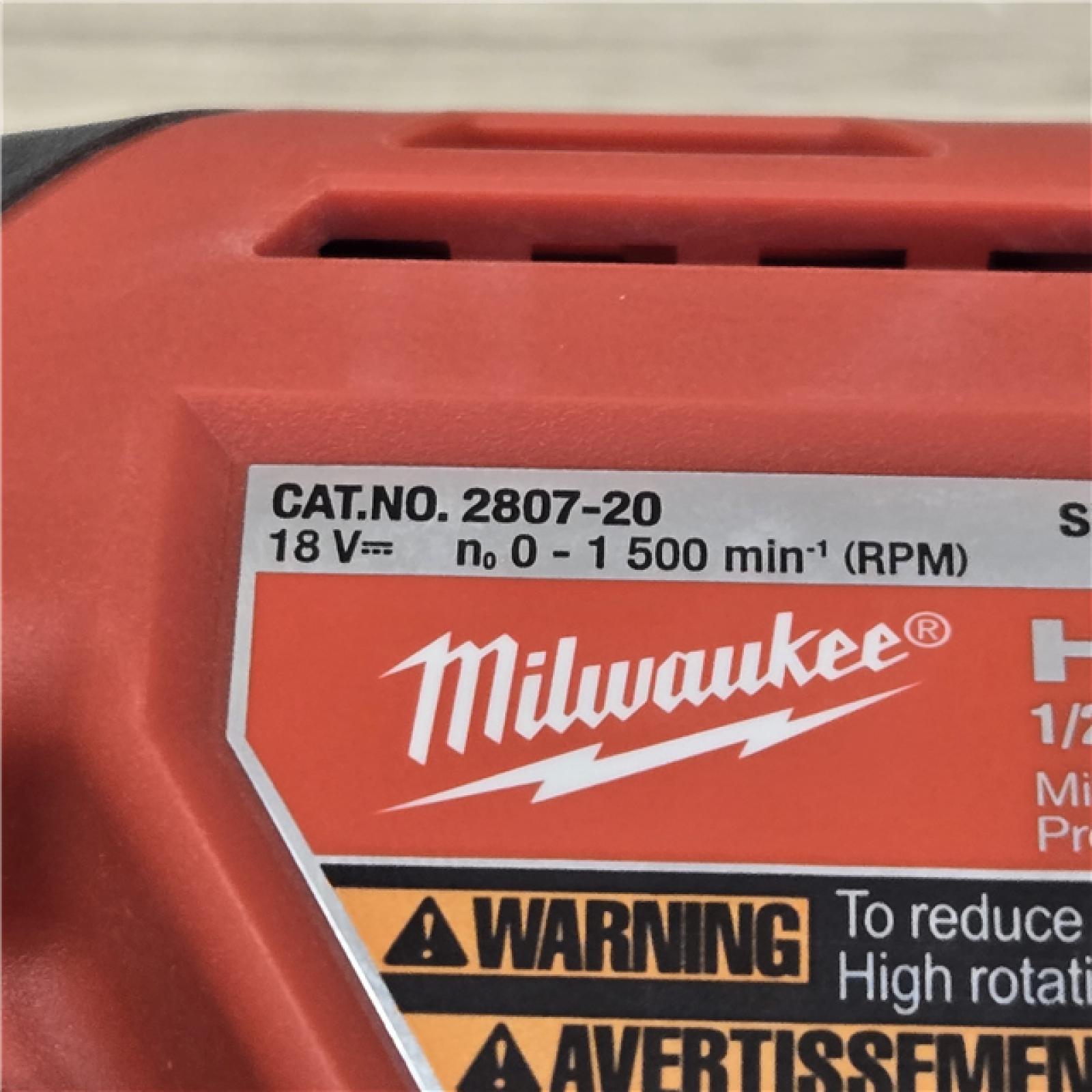 AS-IS Milwaukee M18 18V Fuel Hole Hawg 1/2  Right Angle Drill 2807-20 (Tool-Only)