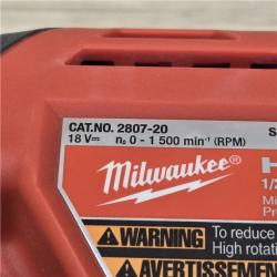 AS-IS Milwaukee M18 18V Fuel Hole Hawg 1/2  Right Angle Drill 2807-20 (Tool-Only)