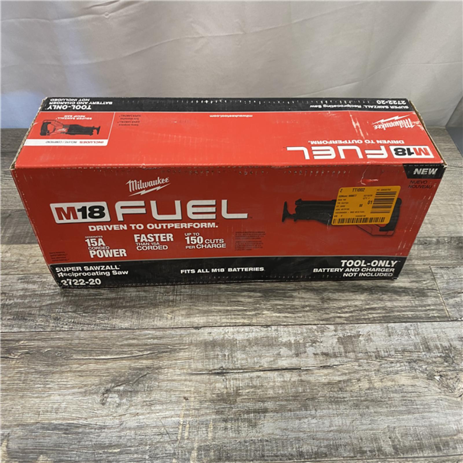 NEW - Milwaukee FUEL 18V Lithium-Ion Brushless Cordless Super SAWZALL Orbital Reciprocating Saw (Tool-Only)