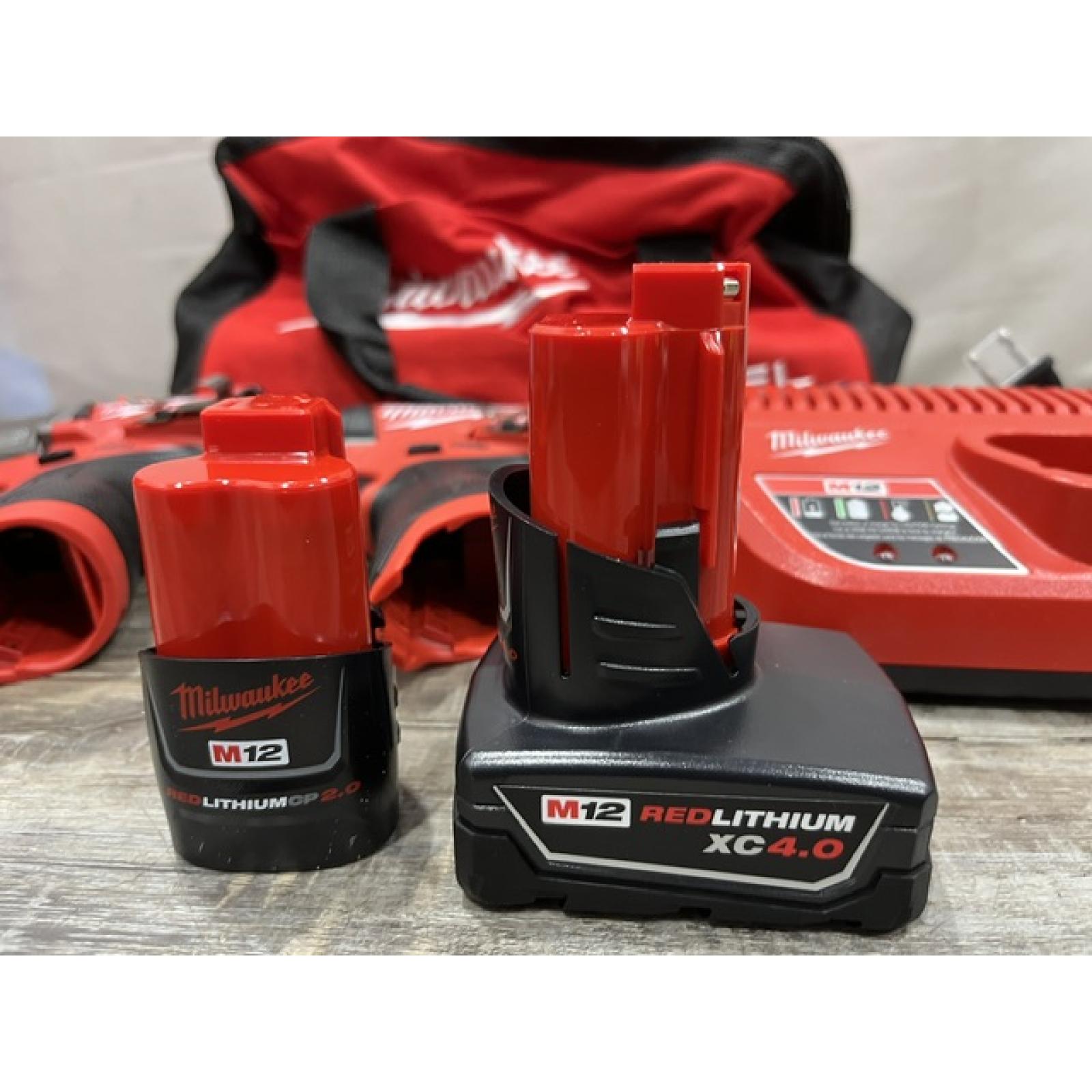 AS-IS Milwaukee FUEL 12-Volt Lithium-Ion Brushless Cordless Hammer Drill and Impact Driver Combo Kit